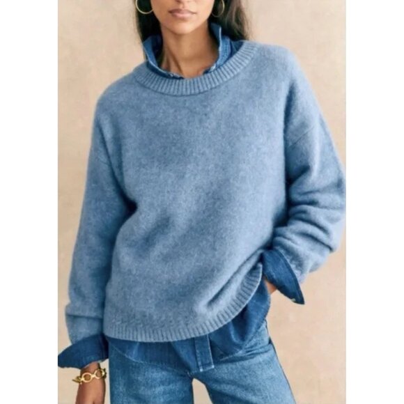Sezane Sweaters - Sézane Amiel Jumper in Ice Blue